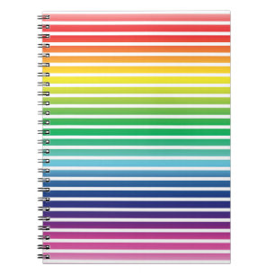 Carnet Pride lgbtq lgbt arc-en-ciel blanc rayures motif