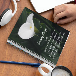 Carnet Prière de sérénité Blanc Calla Lily Floral