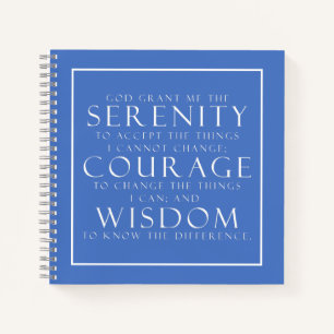 Carnet Prière minimaliste Motivationnelle Bleu Blanc Séré