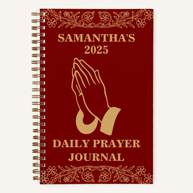 Carnet Prière quotidienne personnalisée Christian Women J (Recto)