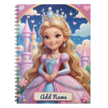 Carnet Princess Castle - Nom modifiable