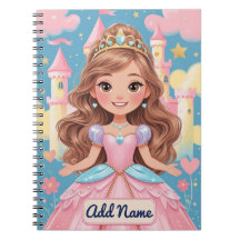 Carnet Princess - Nom modifiable