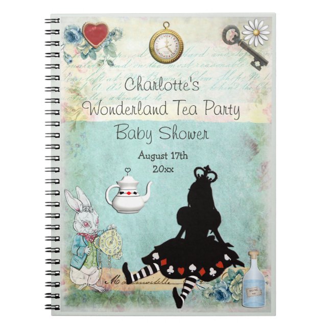 Carnet Princesse Alice dans le Guestbook de baby shower (Devant)