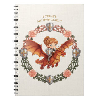 Carnet Princesse Chevalier Fantastique Dragon Esthétique 