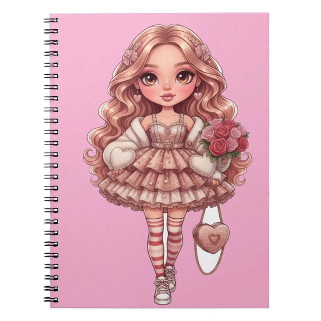 Carnet princesse de cœur dall (Devant)