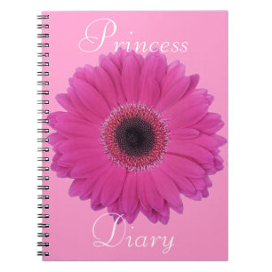 Carnet Princesse Diary Notebook de fleur de Fuschia