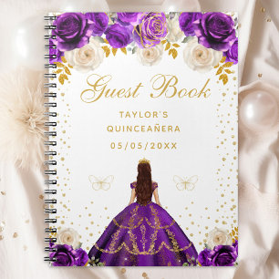 Carnet Princesse florale pourpre Quinceañera