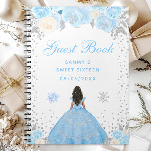 Carnet Princesse Peau Noire Sweet Seize Hiver Bleu