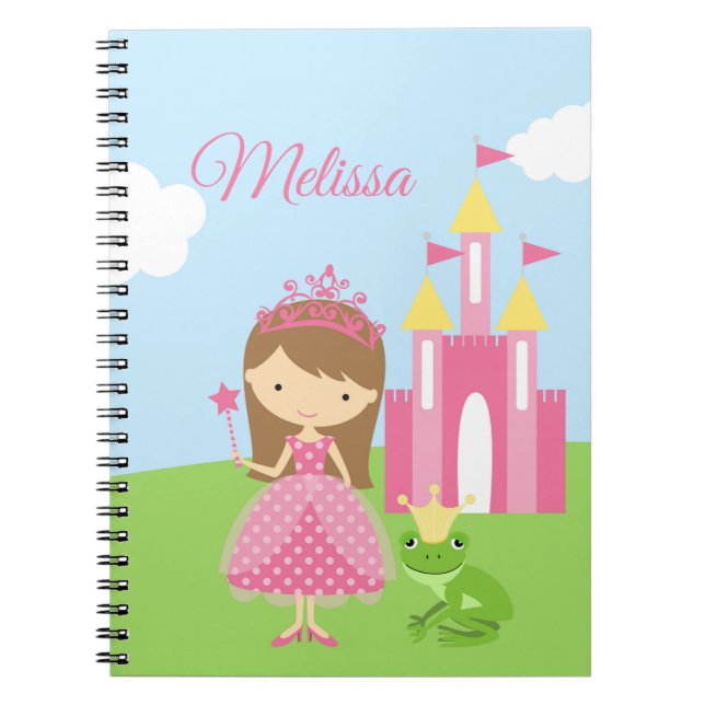 Carnet Princesse personnalisée Notebook/journal pour des (Devant)