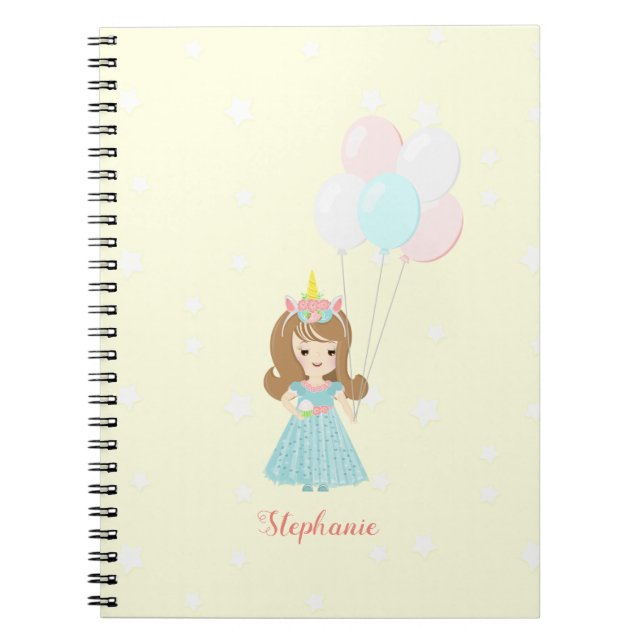Carnet Princesse Unicorn (Devant)