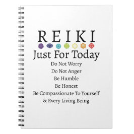 Carnet Principes de Reiki Préceptes blanc