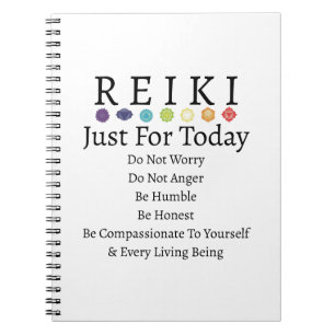 Carnet Principes de Reiki Préceptes blanc