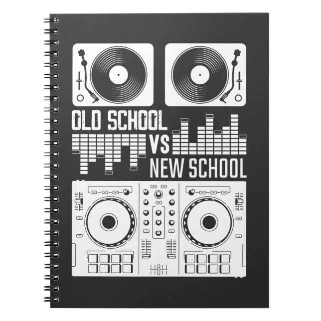 Carnet Producteur de musique DJ Old School Vinyl électro  (Devant)