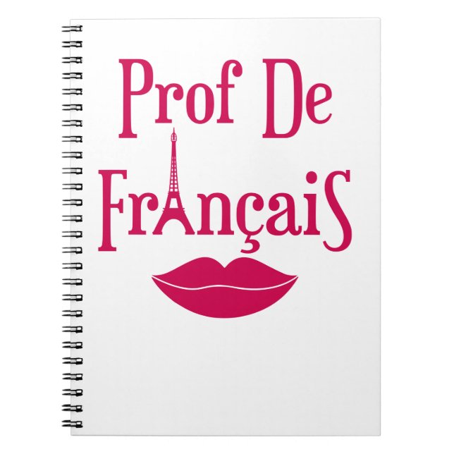 Carnet Prof de Francais Enseignante Française Madame Femm (Devant)