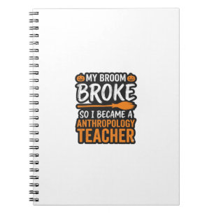 Carnet Professeur d'anthropologie Balai d'Halloween Casse