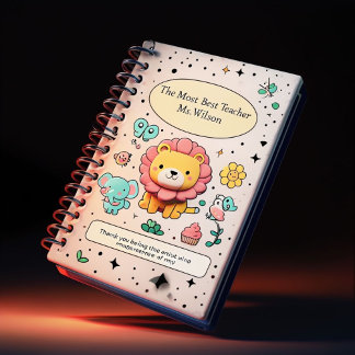 Carnet Professeur de Merci personnalisé