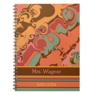Carnet Professeur Retro Personnalisé Enseignant Joli Et M