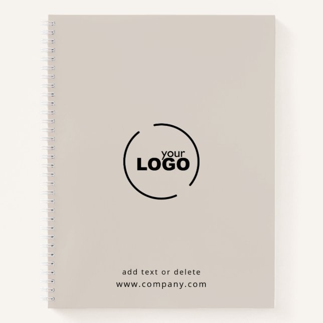 Carnet Professionnel Moderne Logo d'entreprise Beige (Devant)