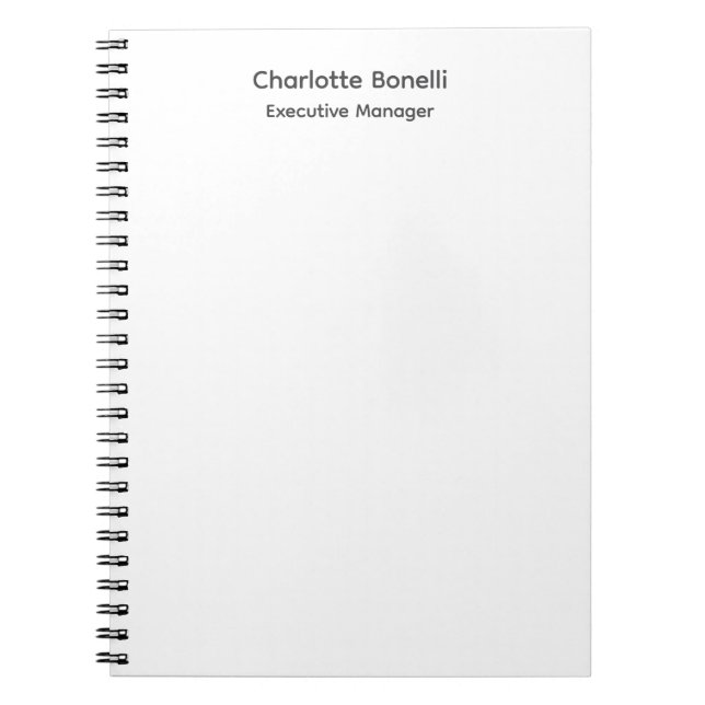 Carnet Professionnel Moderne Minimaliste Simple (Devant)