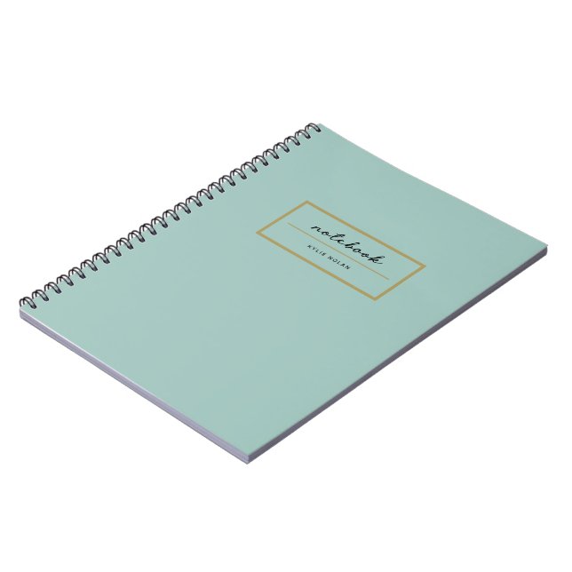 Carnet professionnel Monogram Green Gold (Côté gauche)