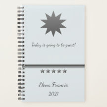 carnet professionnel Silver Text 5 étoiles