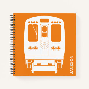 Carnet Profil de White Chicago "L" sur Orange Arrière - p