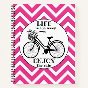 Carnet Profitez De La Promenade   Vélo Avec Fleurs Motiva