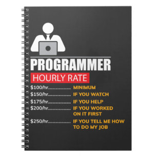 Carnet Programmeur de taux horaire - salaires drôles