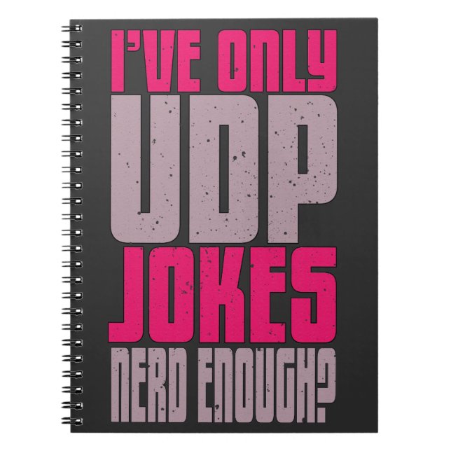 Carnet Programmeur informatique udp Joke (Devant)