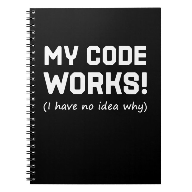 Carnet Programmeur Mon code fonctionne (Devant)
