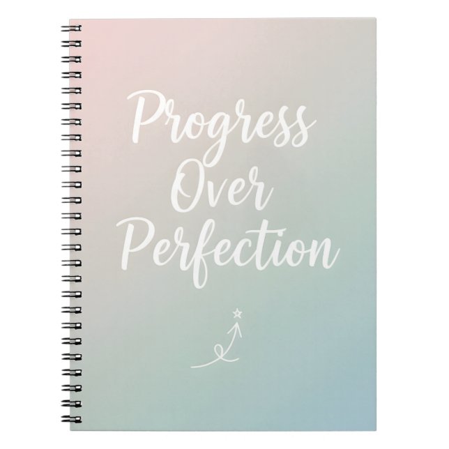 Carnet Progress Over Perfection – Minimal Motivational Qu (Devant)