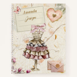 Carnet Projet de couture sur papier mûrier artisanal pers