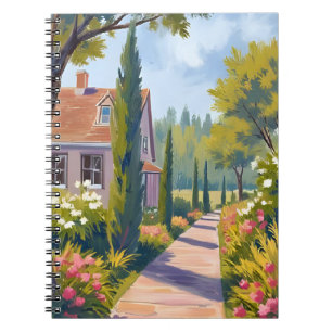 Carnet Promenade dans le jardin Peinture à l'huile chem