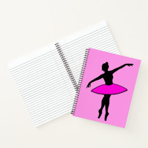 Carnet Propriété du danseur de ballet rose personnalisé T