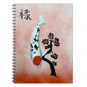 Carnet Prospérité chinoise de jade de Koi Tancho