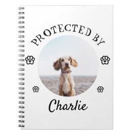 Carnet Protected By Dog Photo Paw Print Design