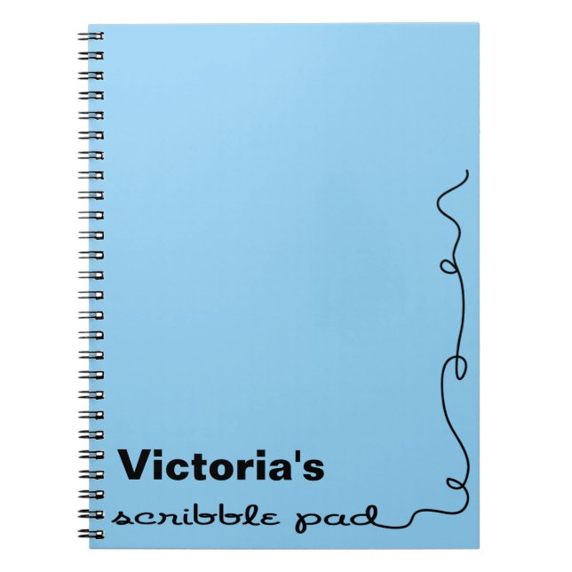 Carnet Protection bleue personnalisée de griffonnage (Devant)
