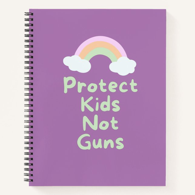 Carnet Protéger les enfants non les armes à feu Word Art  (Devant)