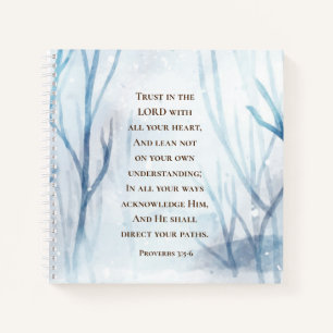 Carnet Proverbes 3:5-6 Faites confiance au Seigneur avec 
