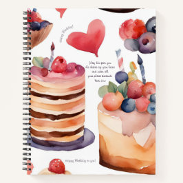 Carnet Psaume 20:4 | Dessert d'anniversaire | Couleur mul