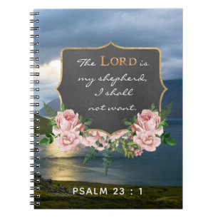Carnet Psaume 23 : 1 Verse de la Bible Inspirationnelle -
