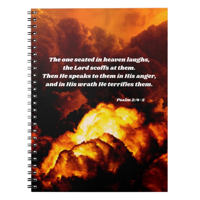 Carnet Psaume 2 La Bible de la colère de Dieu Verse (Devant)