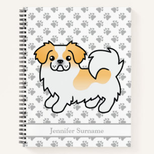 Carnet Pseudo-Couleur Tibétain Espagnol mignon Chien & Te