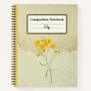 Carnet Psilostrophe Jaune Sparsiflora Comp personnalisé