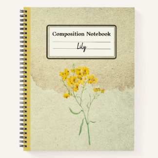 Carnet Psilostrophe Jaune Sparsiflora Comp personnalisé