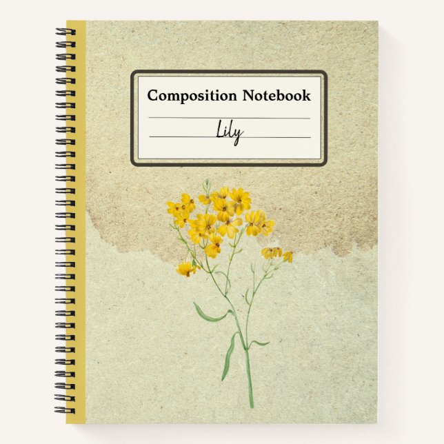 Carnet Psilostrophe Jaune Sparsiflora Comp personnalisé (Devant)