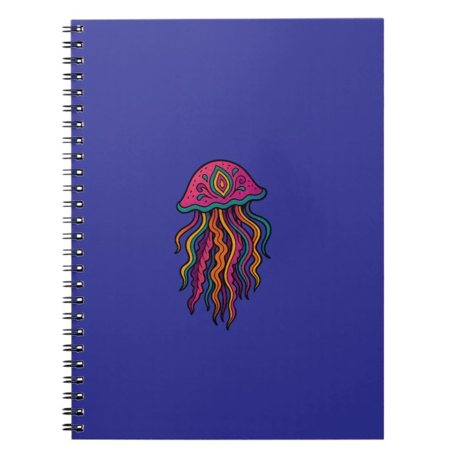 Carnet Psychedelic Jellyfish Spiral Notebook (Devant)