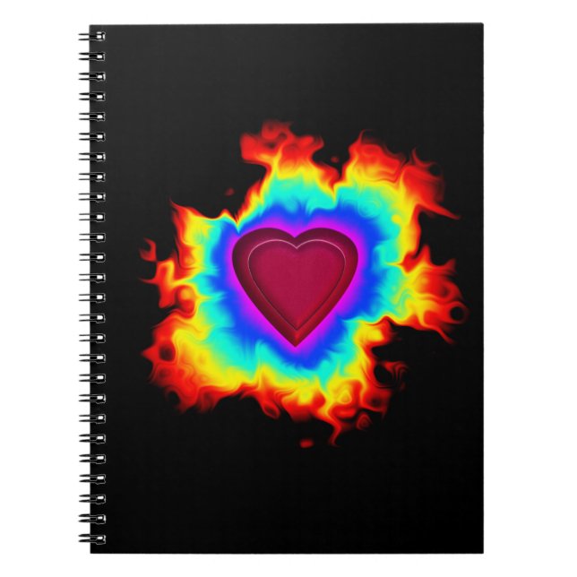 Carnet Psychédélique Aura double coeur (Devant)