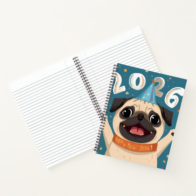 Carnet “Puggy Stardust 2026: Deluxe Spiral Notebook  (Intérieur)