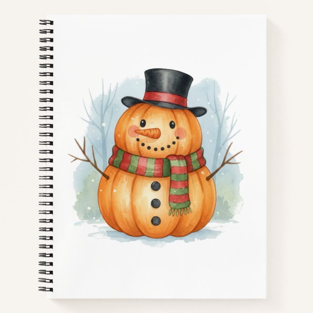 Carnet Pumpkin snowman (Devant)
